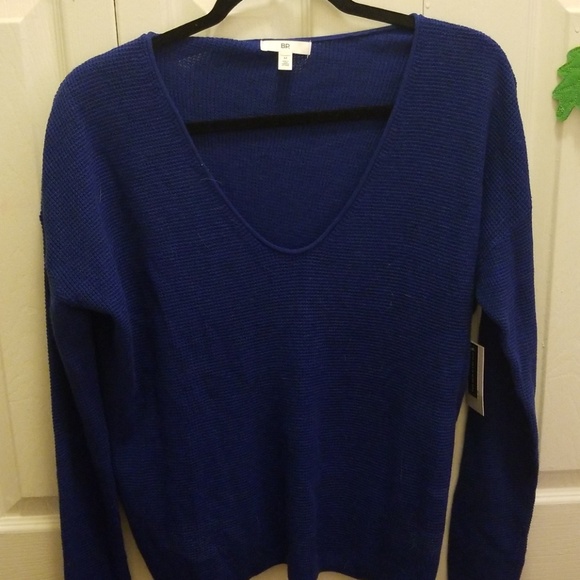 Blue v neck lounge sweater - Picture 1 of 3
